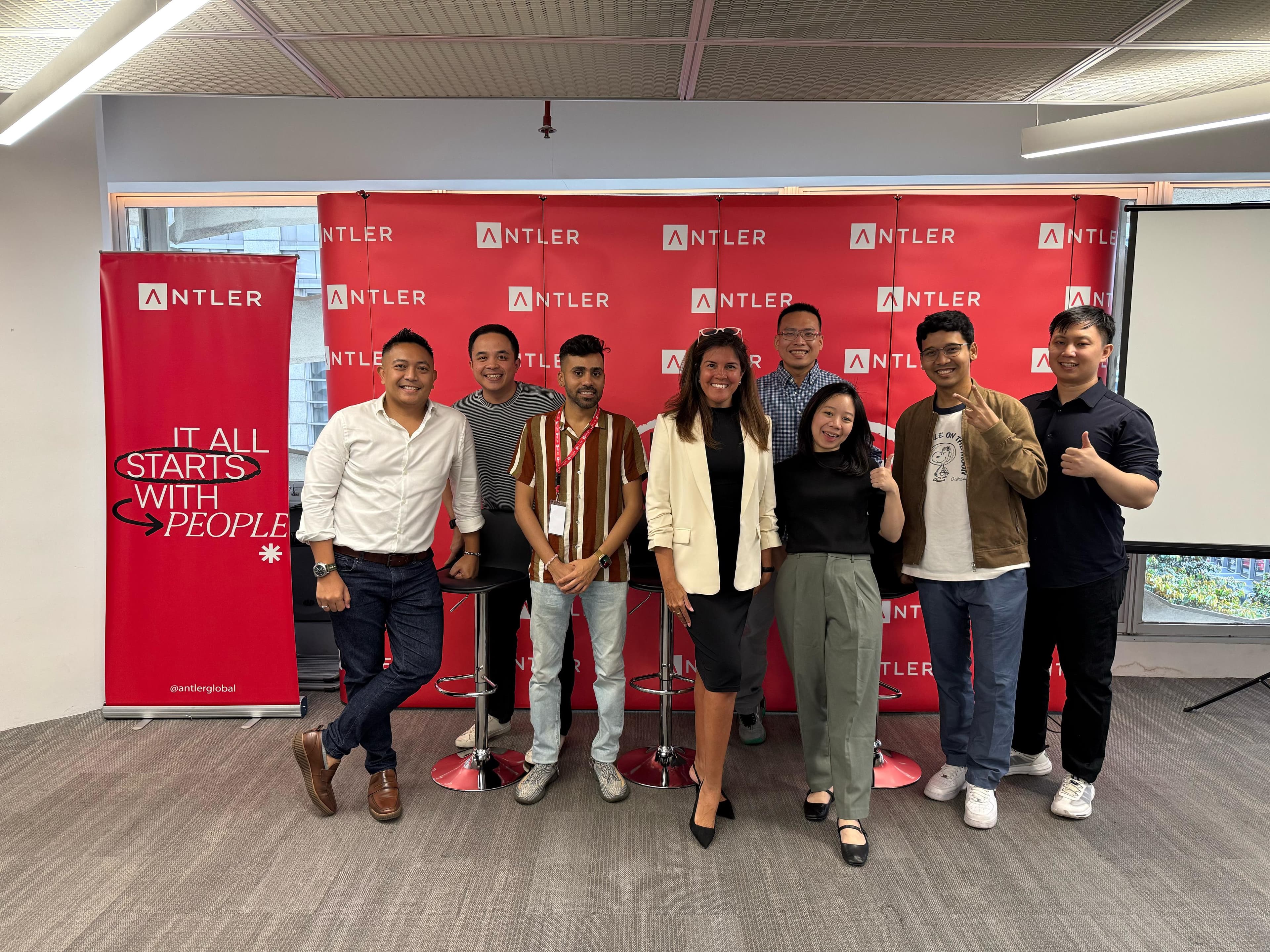 Workshop and masterclass session at the Antler Hub Jakarta — founders working through market validation and business model challenges